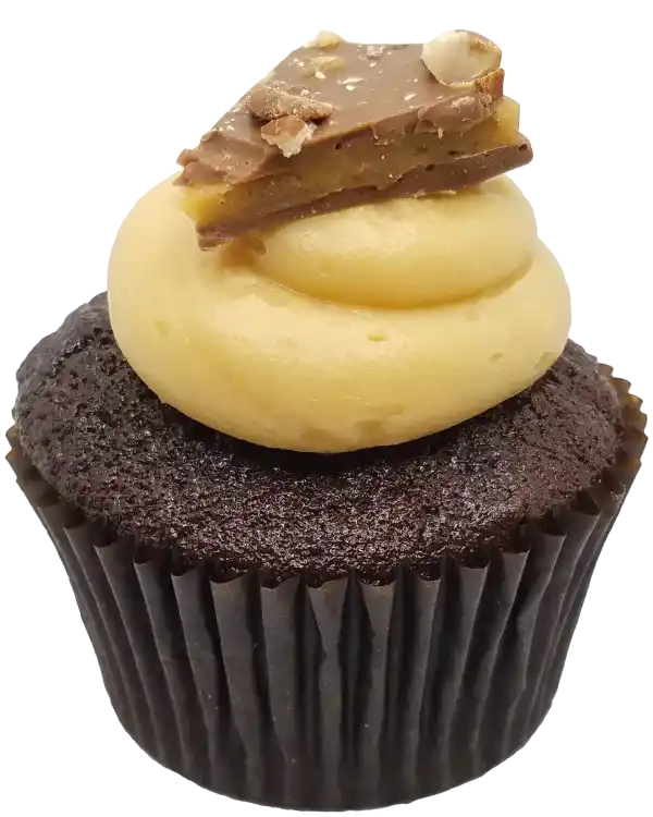 Toronto Cupcakes Chocolate Caramel II cupcake with caramel-infused icing and chocolate-covered brittle