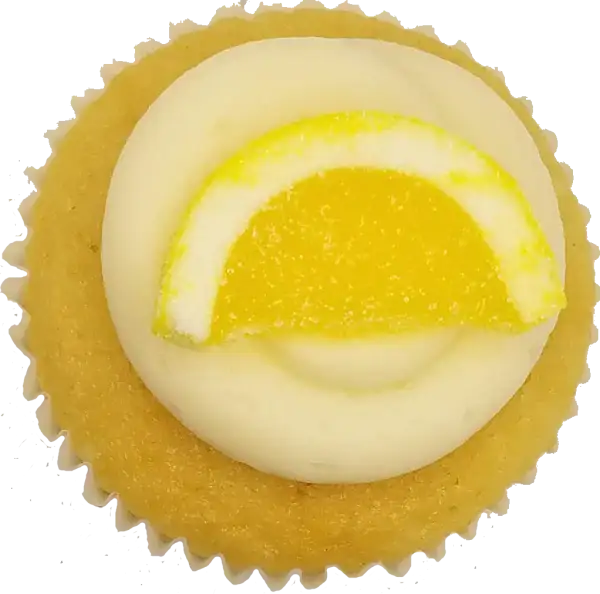 Top view of Lemon cupcake