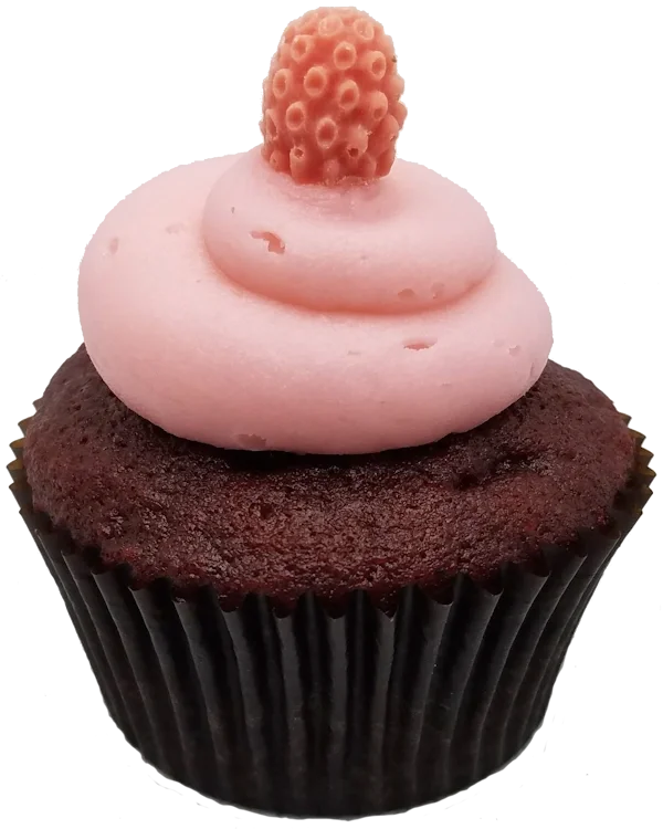 Toronto Cupcakes Red Velvet Raspberry cupcake with raspberry frosting and red chocolate raspberry