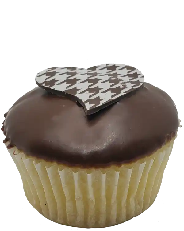 Toronto Cupcakes Vanilla Chocolate Ganache cupcake with dark chocolate ganache and chocolate wafer