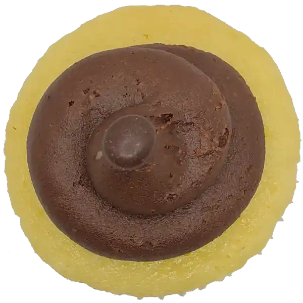 Top view of Vanilla Chocolate cupcake